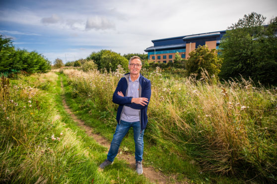 Bill Batchelor at the only safe pedestrian route into the Western Gateway.