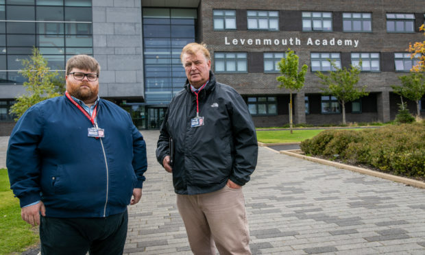 Colin Davidson, right, with Labour colleague Ryan Smart,