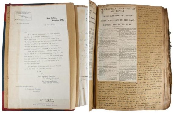 Professor Thomson's wartime scrapbook.