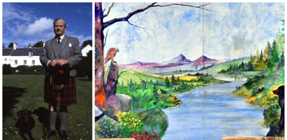 The Duke of Fife and the mural.