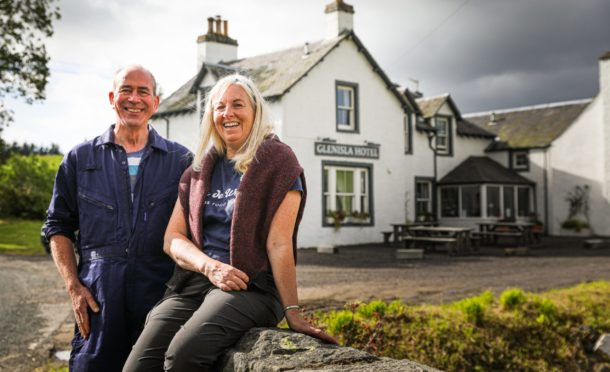 Isobel and Bryan Webster at the Glenisla Hotel.