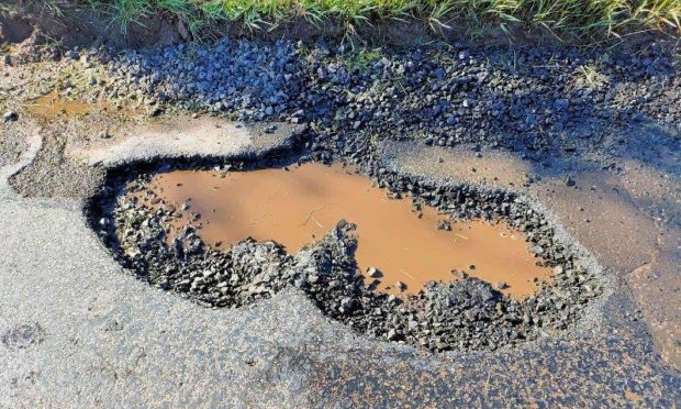 The pothole on the B9127