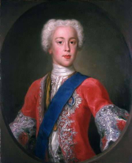 A portrait of Charles Edward Stuart, aka Bonnie Prince Charlie, by Antonio David in 1732