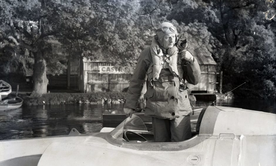 John Cobb at Loch Ness.