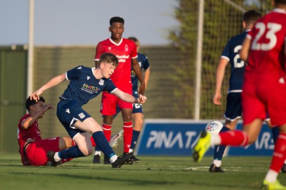 Dundee's Sam Fisher has joined Forfar on loan. Pic: David Young