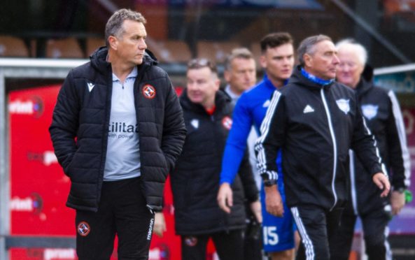 Micky Mellon and Jim McInally at full time.