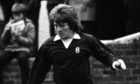 Dundee's Gordon Strachan in action at Ayr United.