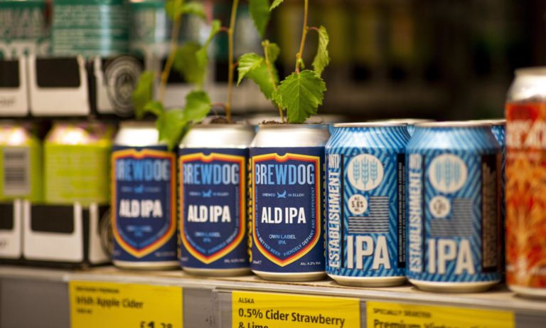 To go with story by Clare Johnston. Aldi/BrewDog collaboration Picture shows; ALD IPA beer produced by BrewDog for Aldi. Unknown. Courtesy Aldi/BrewDog handout Date; Unknown