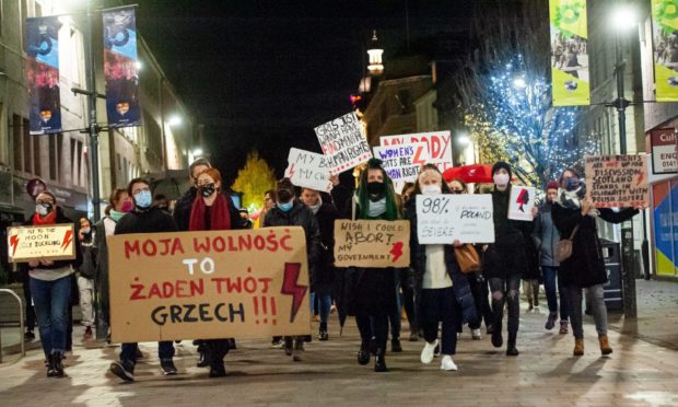 A peaceful protest was conducted.