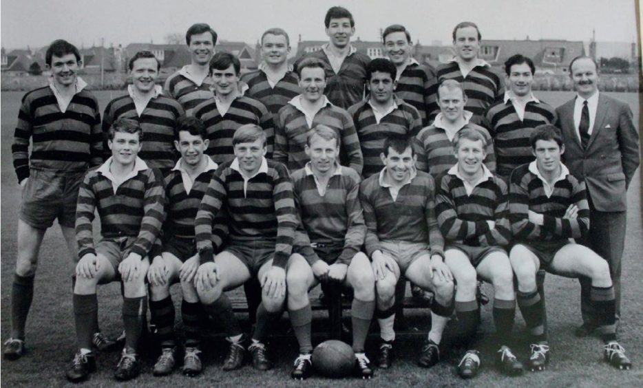 Ken Scotland captaining Aberdeenshire.