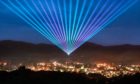 Lasers over Pitlochry.