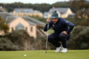 England's Lee Westwood stormed to a nine-under 62 in the calm at The Renaissance.