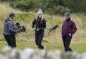 Scotland's Marc Warren is interviewed by Sky Sports' Iona Stevenson the 12th during yesterday's play at Fairmont St Andrews.