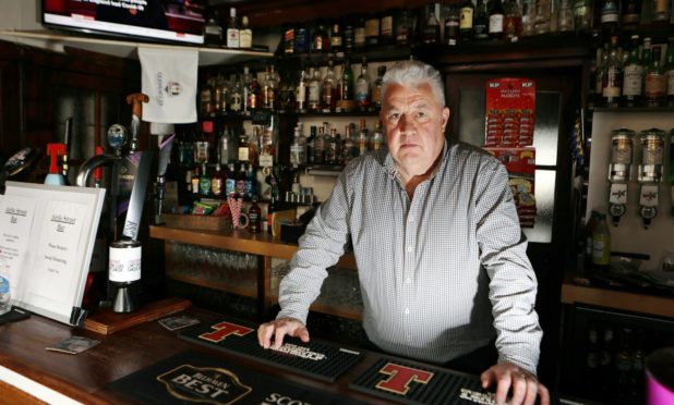 Dave Barclay at the Airlie Street Bar, Alyth