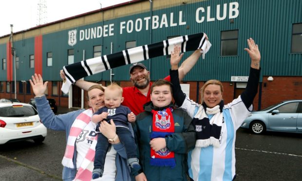 Left to right: Valerie Lindsay, Lucas-Jak Lindsay, Richie Peter-Tennant, Harris Peter-Tennant and Chez Lesley.