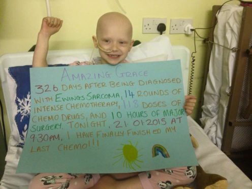 Grace Newton was just five when diagnosed with Ewing's sarcoma.