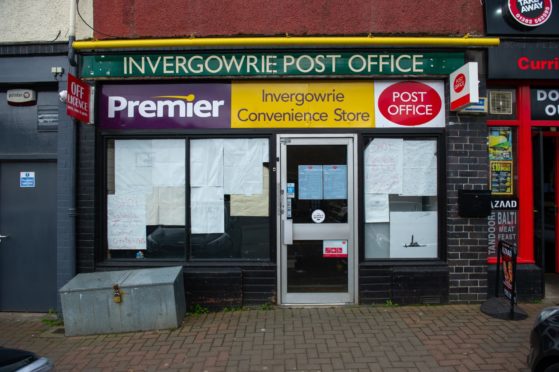 Invergowrie has been left without a Post Office branch.