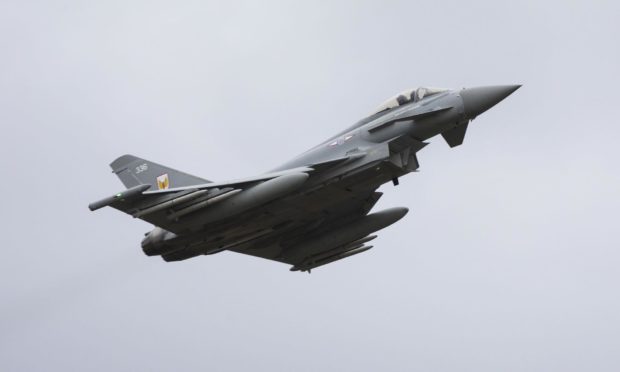 Recent RAF Typhoon launch from Leuchars to intercept Russian planes.