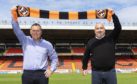 Dundee United boss Micky Mellon alongside sporting director Tony Asghar.