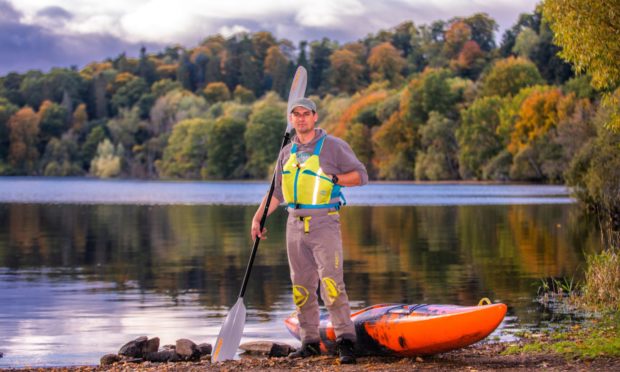Piotr Gudan. owner of Outdoor Explorer, on the banks of Loch Clunie, Blairgowrie.