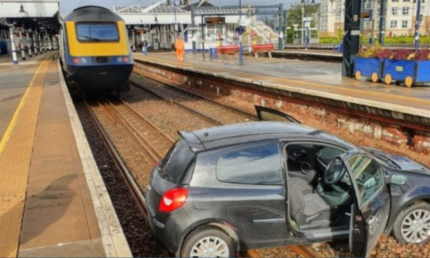 ScotRail posted this image of the car on the tracks at Stirling.