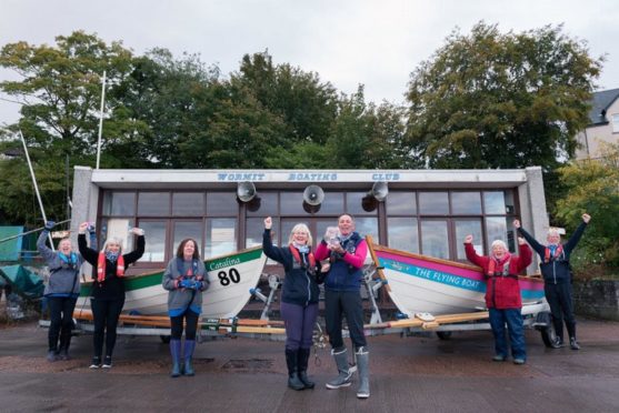 Wormit Boating Club celebrating the award..