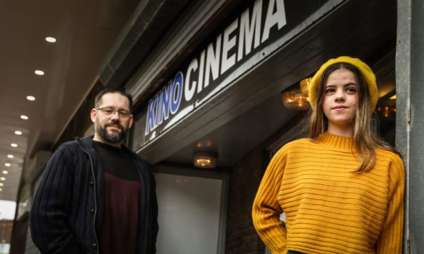 Gavin and Emily Donaldson at the Kino Cinema in Glenrothes.