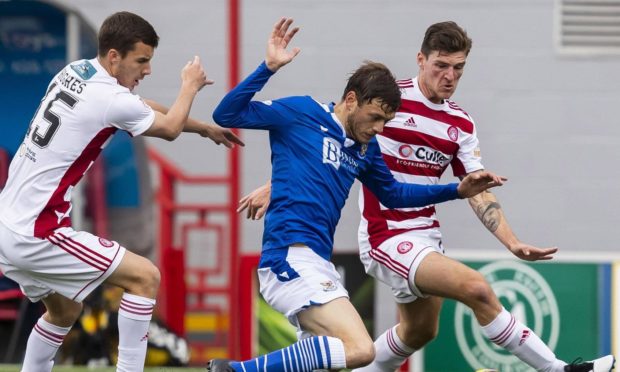 Murray Davidson in action against Hamilton.