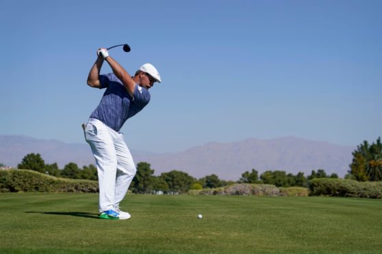 Bryson DeChambeau in his final event before his pre-Masters hiatus, at Shriners Hospitals for Children Open in Las Vegas.