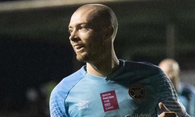 Craig Wighton after scoring the Hearts winner at Arbroath earlier in the season.