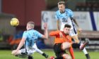 Dundee United midfielder Calum Butcher in action in the win over Ross County last weekend.