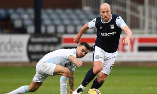 Dundee's Charlie Adam in action against Raith Rovers.
