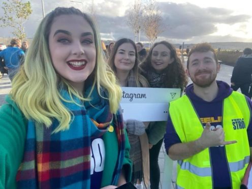 The Feeling Strong team on last year's Brave The Cold walk, from left: Abs Cassidy, Steph Carney, Emily Henderson and Brook Marshall.