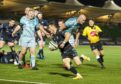 George Horne scores Glasgow's first half try against Leinster.