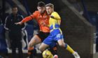 Calum Butcher, left, in action against St Johnstone's David Wotherspoon.