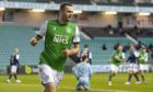 Hibs forward Jamie Murphy celebrates giving his side the lead against Dundee.