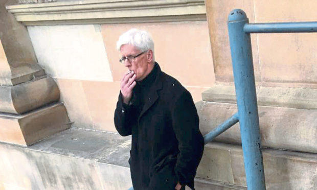 James Skelton Smith outside Dundee Sheriff Court.