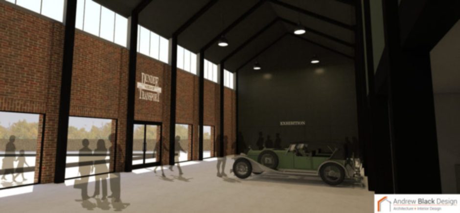 artist's impression of interior of new Dundee museum of transport