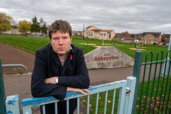 James Calder has denounced vandals who struck at the playpark