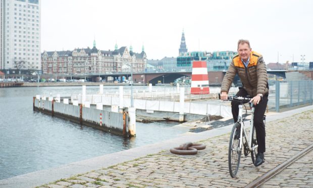 Former Copenhagen mayor Bo Asmus Kjeldgaard at the famous Copenhagen harbour bath.