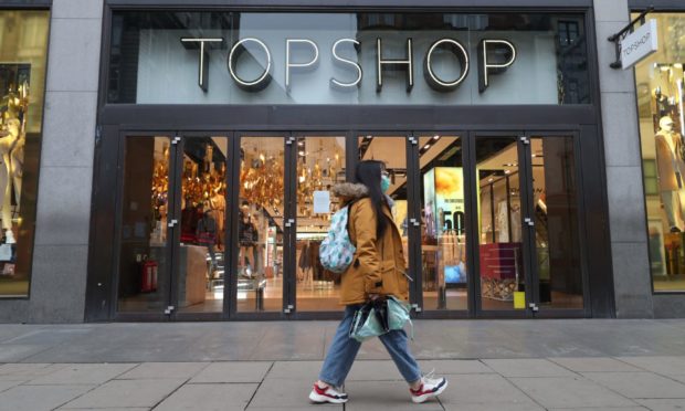 A general view of the Topshop store on Oxford Street, London