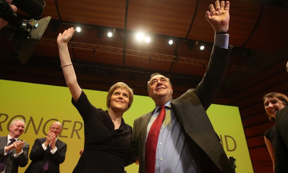 Nicola Sturgeon and Alex Salmond.