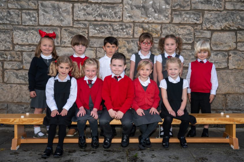 Culross Primary school P1 pupils.
