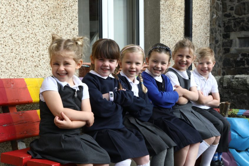 Colinsburgh Primary School P1 pupils.