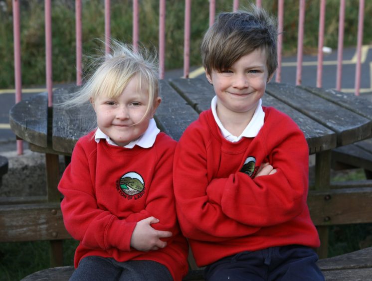 Kirkton of Largo Primary School pupils Jessica Allan and Ruari MacDonald.
