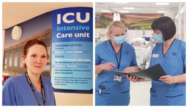 Dr Pauline Austin, left, believes ICU recovery should be better known. Right, nurses Fiona Duncan and Donna Harrop