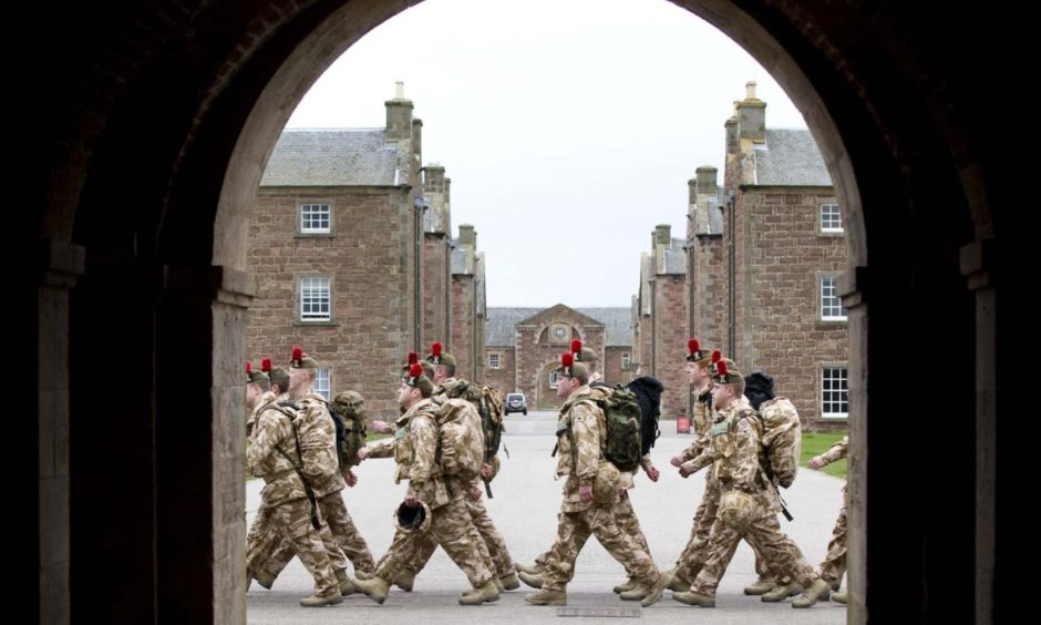 Fort George Army Closure
Black Watch march through
MOD closure threatened base Fort George at Ardersier near Inverness
PIC Trevor Martin