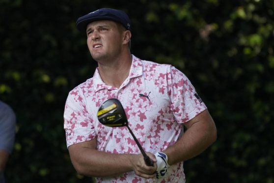 Bryson DeChambeau hits a golf ball a long way. Image: AP.