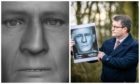 Detective Chief Inspector Kevin Houliston with the facial reconstruction of the remains found in Glenrothes.