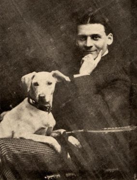 The Great Lafayette Sigmund Neuberger with his dog Beauty